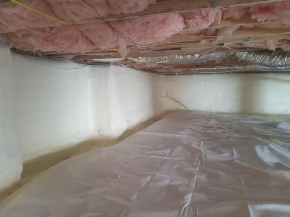 Crawl space encapsulation with closed-cell spray foam for Attic Insulation in Texas